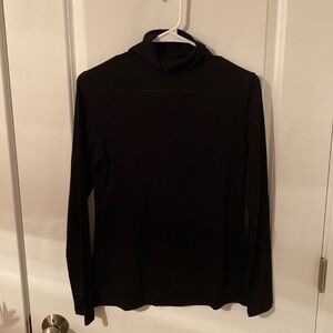🆓 Black Turtleneck Tunic Sweater Oversized Fit Size XS High-Low Hem a new day